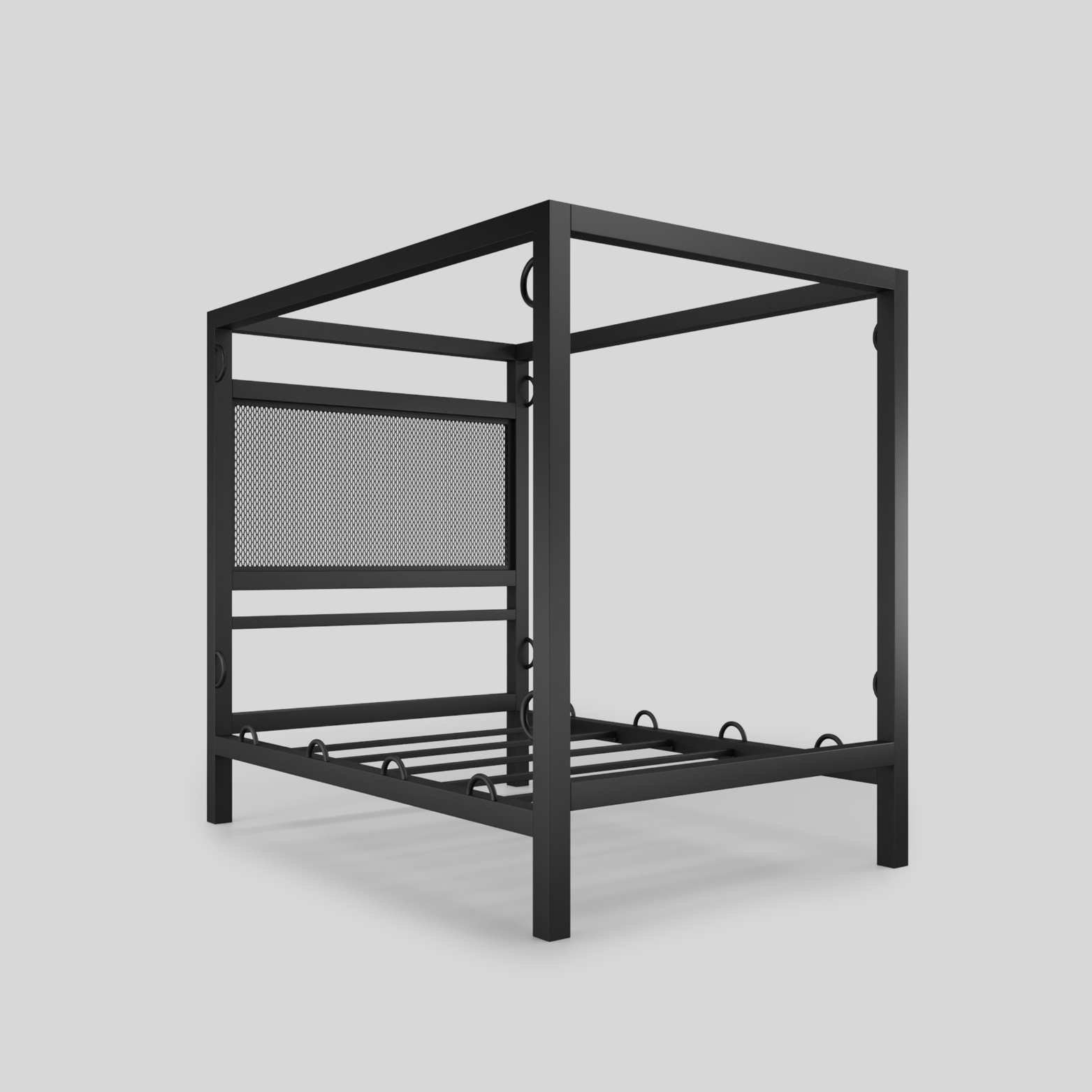 BDSM Beds | Four-Post Steel Bondage Frames by Sanctum Domina